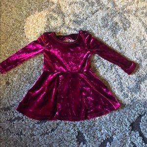 18-24 month dark pink velvet dress